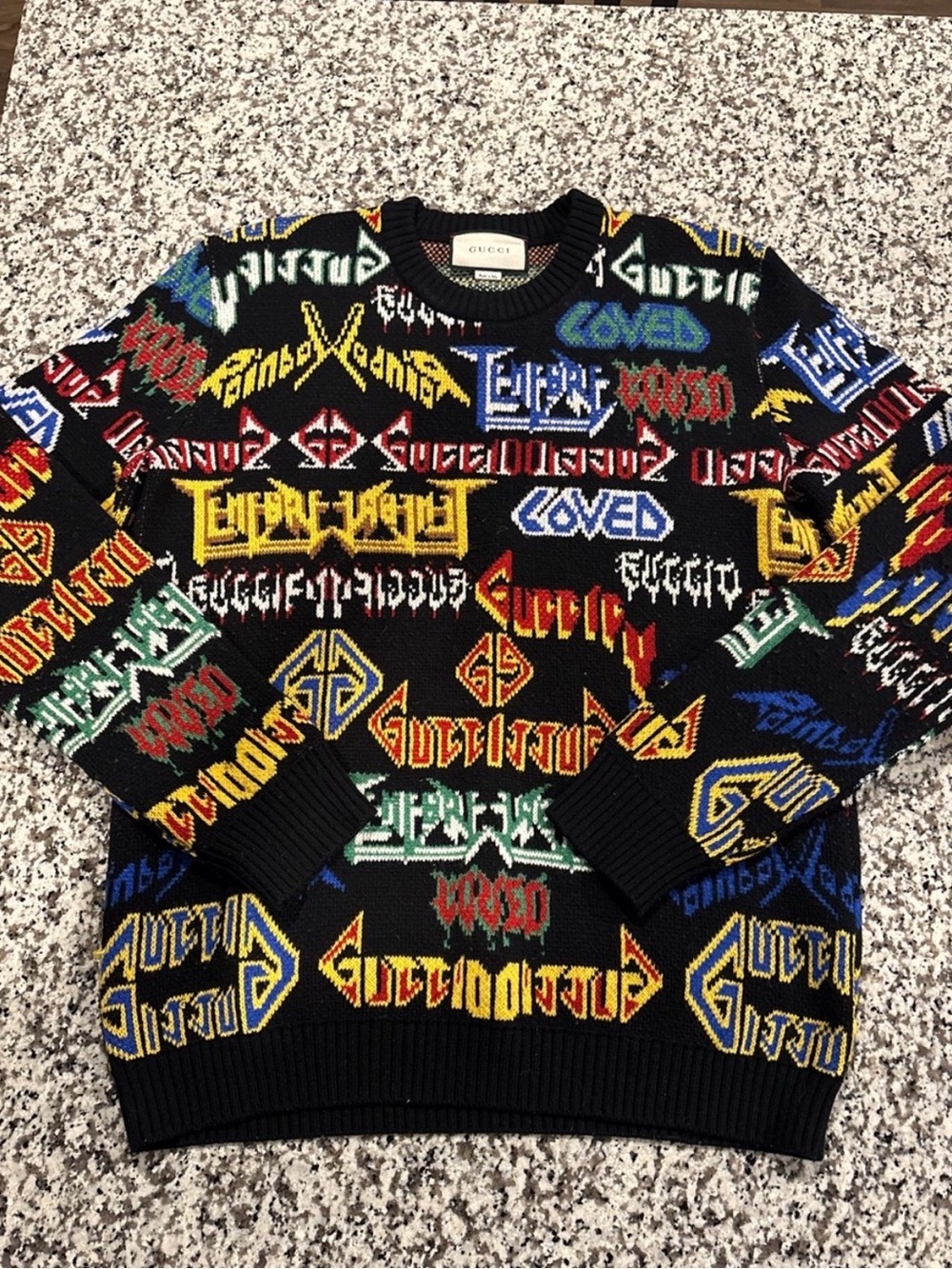 Gucci Metal Black Knit Crewneck Sweater